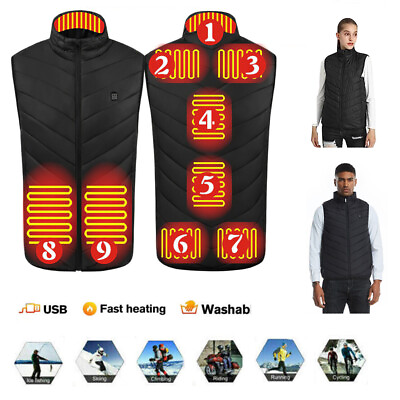 #ad Winter Self heated Clothing Heating Jacket Vest Fishing Motorcycle Men Women#x27;s $16.49