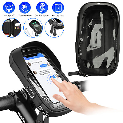 360 Rotation Motorcycle Bicycle Bike Handlebar Cell Phone Mount Holder Bag Case $11.48