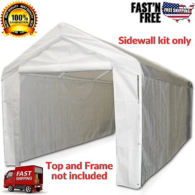 #ad 10x20 Canopy Garage Side Wall Kit Car Shelter Big Tent Parking Carport Portable $65.99