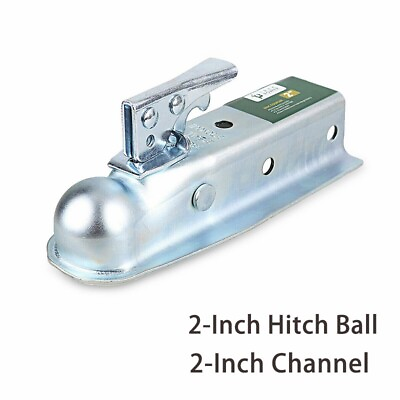 Straight Tongue Trailer Coupler for 2 Inch Channel2 In Hitch Ball 3500lbs $14.99