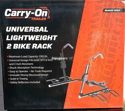 #ad NEW Carry On Trailer Hitch Universal Lightweight 2 Bike Rack Holder SUV Car $59.00