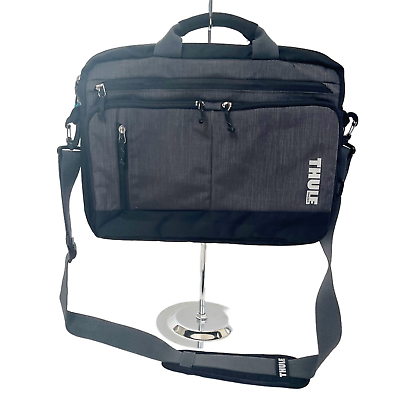 #ad Thule Sweden laptop bag Macbook tablet crossbody messenger shoulder black gray $33.97