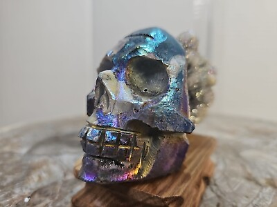 #ad 422G Natural sphalerite carved skull for healing and healing mineral crystals $85.00