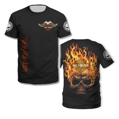 #ad Harley Men#x27;s Davidson Rite Crew Neck Short Sleeve Cotton T Shirt $32.99