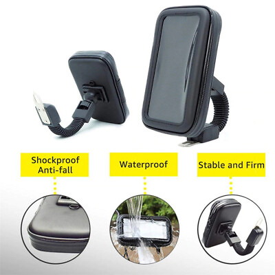 #ad Waterproof Motorcycle Phone Holder Bag Case Motorbike Scooter Mobile MTB UK $11.31