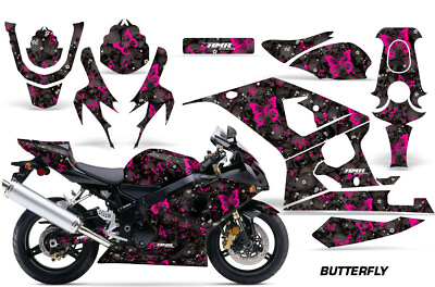 #ad Street Bike Graphics Kit Decal For Suzuki GSXR600 GSXR700 04 05 BFLY PNK K $299.97