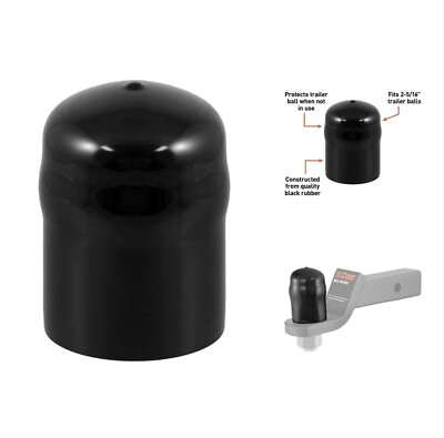 Black Rubber Trailer Hitch Ball Cover protector fit for 2 5 16 in balls CURT $2.99