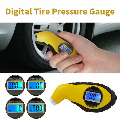 Digital Tire Pressure Gauge Car Bike Truck Auto Air PSI Meter Tester Tyre Gauge $4.74