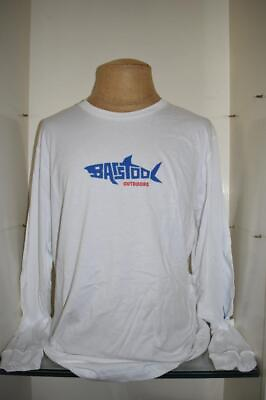 #ad Barstool Sports Men#x27;s Fishing Long Sleeve Graphic T shirt White NWT $25.49