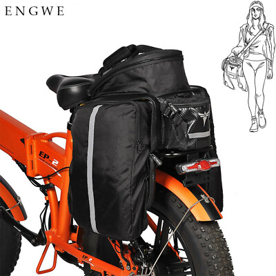 #ad ENGWE Cycling Bike Rear Rack Seat Saddle Bag Bicycle Tail Storage Pannier Pouch $12.99