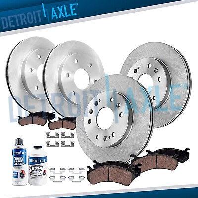 #ad #ad Front Rear Disc Rotors Ceramic Brake Pads for 2008 13 Chevy Tahoe Suburban Yukon $220.19