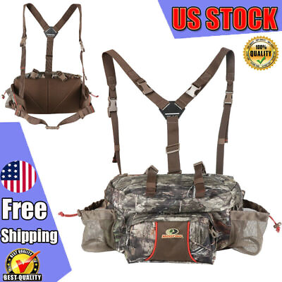 #ad #ad Sports Mossy Oak Brand Camouflage Hunting Waist Pack with Harness Camo $32.38