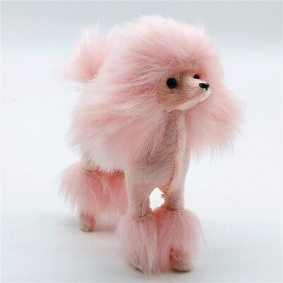 #ad 1:6TH Scale Dolls House Miniature Pink Lovely Poodle Dogs Plush Toys Accessories $7.65
