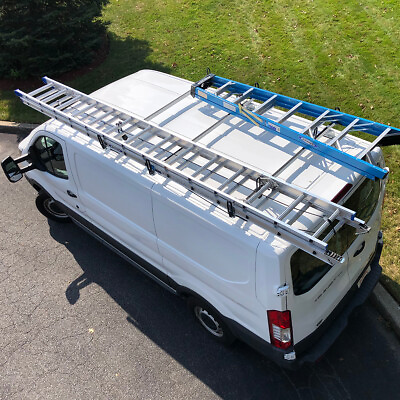 #ad Heavy Duty 3 Bar ladder roof rack Fits: Transit Cargo Van Low Roof white $157.28