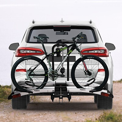 #ad #ad Koreyosh 2 Bike Rack Hitch Mount Aluminum w Smart Tilting Folding Fits Fat Tire $317.99