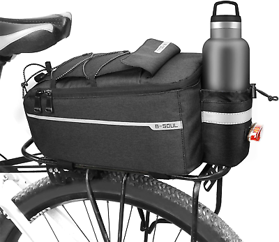 Bike Bags Rear Rack Bike Trunk Bag Waterproof 10L Bike Luggage Bag Insulated Bic $42.55