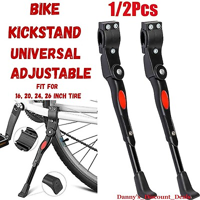 #ad #ad Bike KICK STAND Bicycle UNIVERSAL Mountain MTB Road Adjustable Side 16quot; 26quot; $7.49