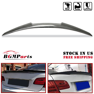 #ad Rear Spoiler Trunk Wing Carbon Fiber style For 2007 2013 BMW E92 Coupe 335i 328i $47.99