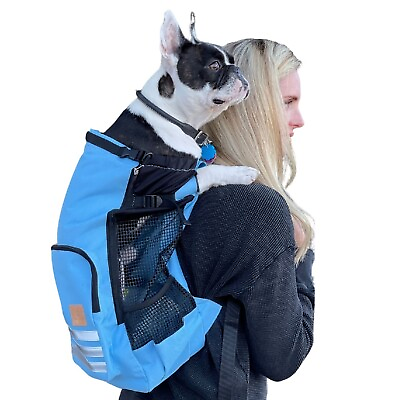 #ad Pet Dog Carrier Backpack Medium Blue New Adjustable Outdoor Bike Sport Travel $29.00