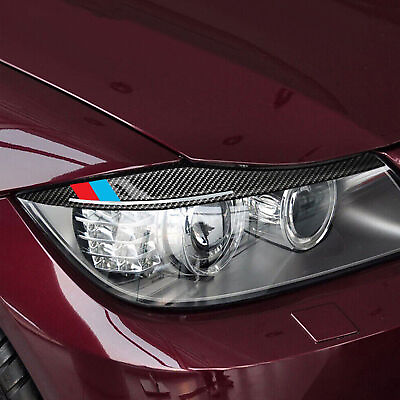 #ad Carbon Fiber Headlight Eyelid Eyebrow Cover For BMW E90 E92 328i 335i 2009 2012 $16.98