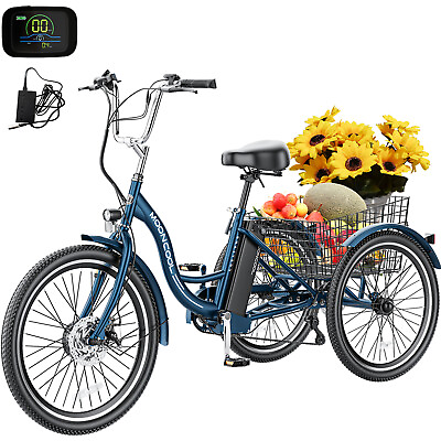 #ad 24quot; Adult Electric Trike Tricycle Bicycle 350W 36V 10AH Lithium Battery w Basket $849.00