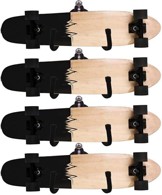 #ad Skateboard Wall Rack Storage Holds 4 Boards Longboard Wall Display Tool Rack $12.14