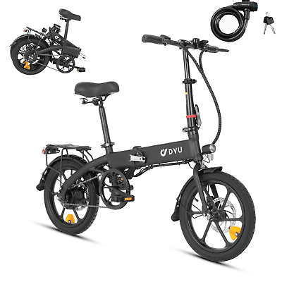 #ad #ad DYU A1F Folding Electric Bike for Adults Teens Commuter City Ebike w Free Lock $399.99