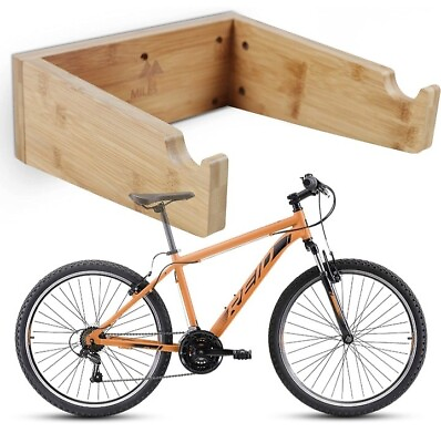 Wooden Bike Bicycle Biking Wall Mount Durable Compact Wall Bike Storage Rack $18.00