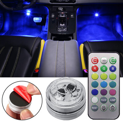 #ad Multicolor LED Light Lamp Car Accessories Atmosphere Light w Remote Control Kit $4.87