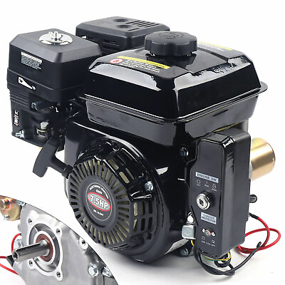 212CC 4 Stroke 7.5 HP Electric Start Horizontal Engine Go Kart Gas Engine Motor $171.00