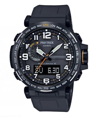 #ad Casio Pro Trek Men#x27;s Tough Solar Triple Sensor Atomic 52mm Watch PRW6600Y 1A9 $265.99