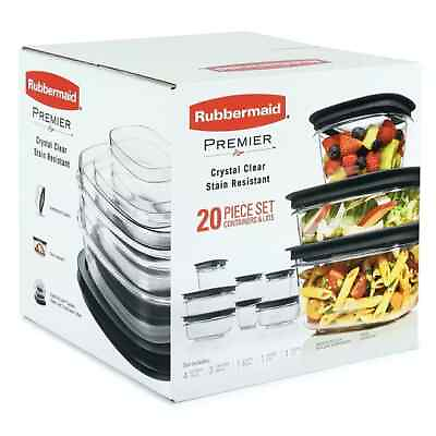 #ad Rubbermaid Premier Easy Find Lids Food Storage Containers 20 Piece Set $35.99