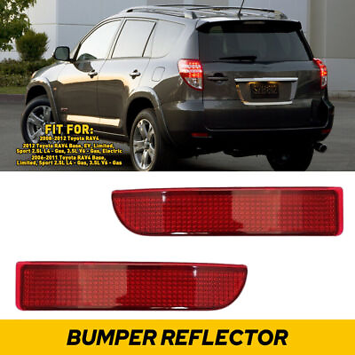 #ad For 2006 2012 Toyota RAV4 Rear Bumper Reflector Lamp Case Driver Passenger Side $11.99