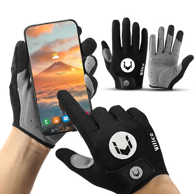 #ad #ad Cycling Non slip Full Finger Gloves for Men Sports Bike Outdoor Shockproof Glove $10.99