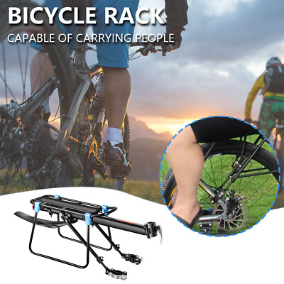 Rear Bicycle Rack Cargo Rack Bike Quick Release Mount Alloy 110lbs 50kg Max Load $21.37