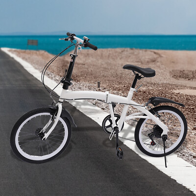 #ad 20#x27;#x27; Folding Bike Foldable 7 Speed Bicycle Lightweight Road Bike Carbon Steel $184.54