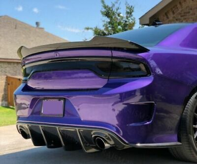 For 11 20 Dodge Charger RT SXT Carbon Fiber Style ABS Rear Trunk Spoiler Wing US $78.50
