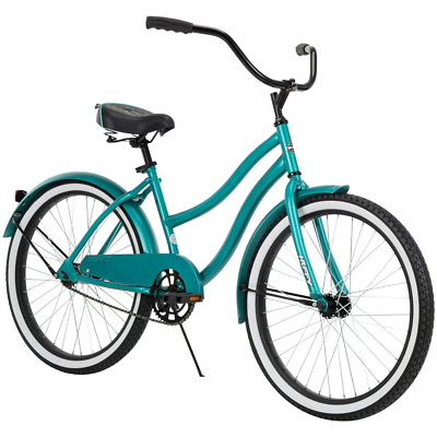 #ad GIRLS CRUISER BIKE 24 Inch Classic Bicycle Pink Blue Green $162.18