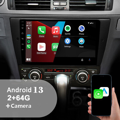 #ad For BMW E90 M3 328i 335i Android 13 Car GPS Stereo Radio CarPlay Bluetooth 264G $125.09
