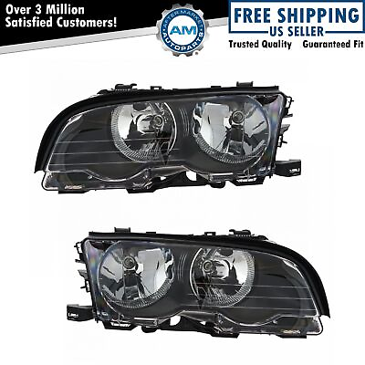 #ad Headlight Headlamp Left amp; Right Pair Set NEW for BMW 3 Series E46 $118.66