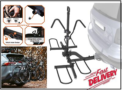 #ad #ad Bike Hitch Mounted Platform Style 2 Bikes Carrier for Car SUV Trucks Sedan $181.19