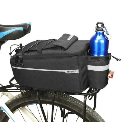 #ad Cycling Bicycle Rear Rack Bag 13L Bike Trunk Pannier Saddle Bag Waterproof $15.99