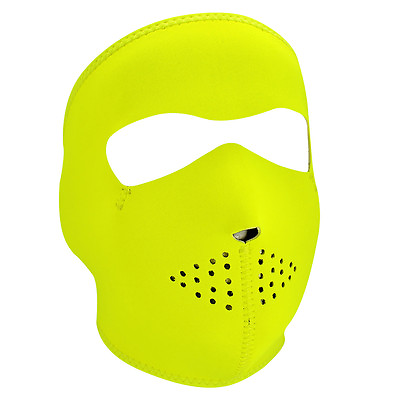 #ad High Visibility Lime Neoprene FULL Face Mask Ski Bike Face Protective Gear $19.99