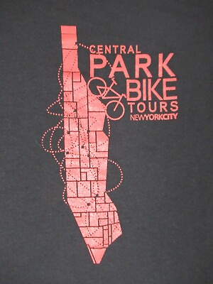 #ad NWOT CENTRAL PARK BIKE TOURS NEW YORK CITY BLACK SOFT XL T SHIRT C595 $5.99