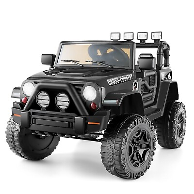 Ride On Car Jeep 12V Kids Electric with Remote Control 3 Speeds LED Lights NEW $163.99