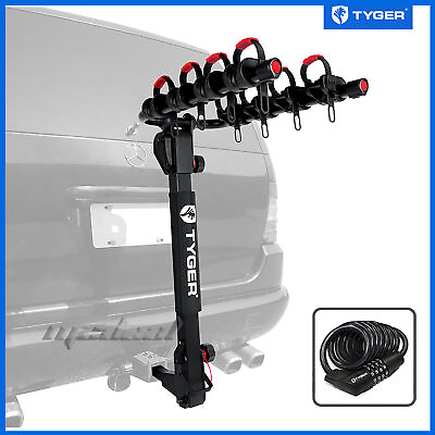 #ad TYGER Deluxe 4 bike Carrier Rack Hitch Mount with Pin Lock amp; Cable Lock amp; $159.00