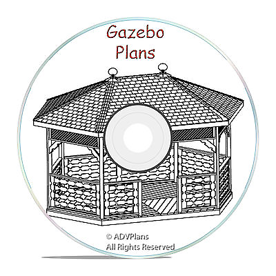 GAZEBO PLANS PACKAGE 13 DIFFERENT ORIGINAL DESIGNS STEP BY STEP DIY WOOD PLANS $10.99