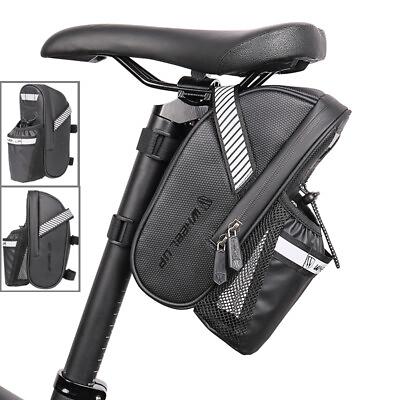 Bike Saddle Bag Under Seat Water Resistant Expandable Road Mountain Bike Bags $14.09