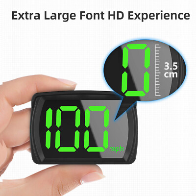 #ad Universal Smart Car Digital GPS Speedometer HUD Head Up Display MPH Speed HD ABS $10.99