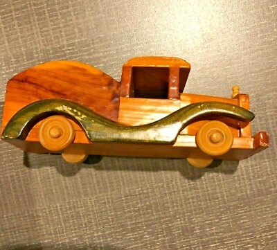 #ad 1930s Handmade Brown Classic Wood Truck Car Vintage Collectible 5 1 2 x 2 1 2quot; $35.43